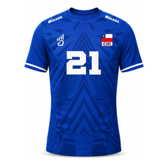POLERA OFICIAL DE JUEGO AZUL MASCULINA – VOLEY CHILE