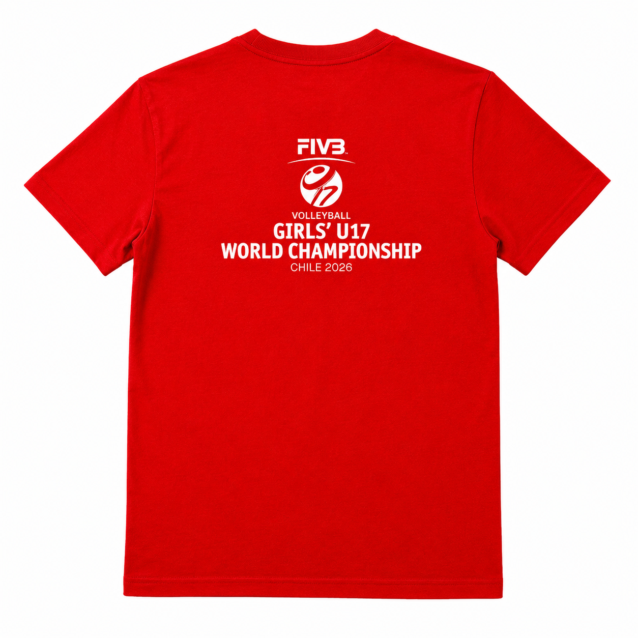 POLERA OFICIAL ZURI ROJA 2026 FIVB VOLLEYBALL GIRLS’ U17 WORLD CHAMPIONSHIP - Tienda Oficial