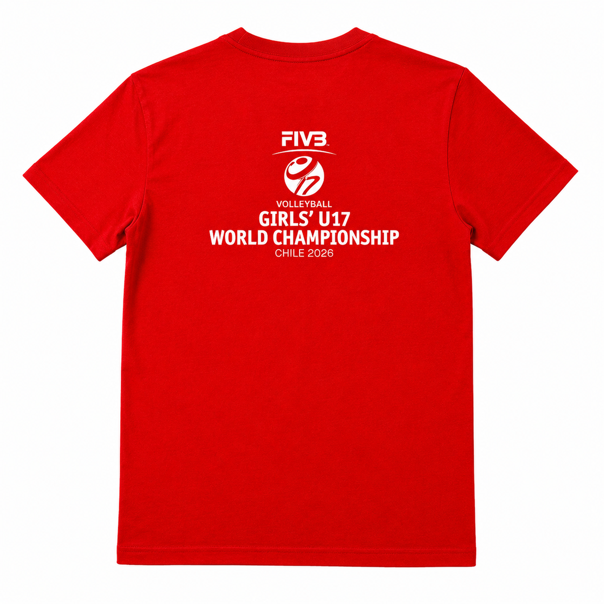 POLERA OFICIAL ZURI ROJA 2026 FIVB VOLLEYBALL GIRLS’ U17 WORLD CHAMPIONSHIP - Tienda Oficial