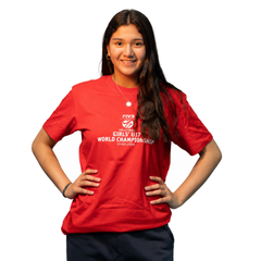 POLERA OFICIAL MUNDIAL ROJA – 2026 FIVB VOLLEYBALL GIRLS’ U17 WORLD CHAMPIONSHIP