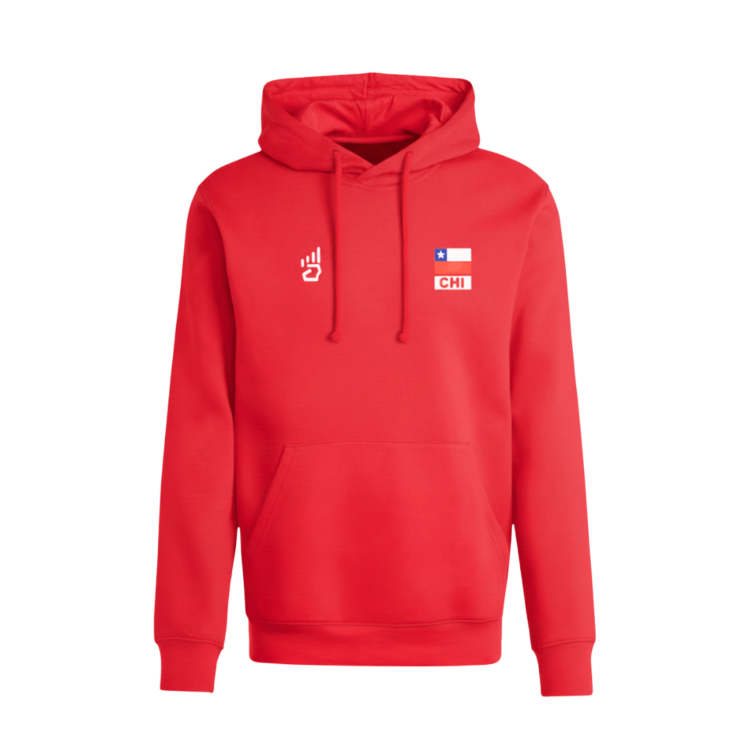 POLERÓN ROJO WOODY FEVOCHI CON GORRO