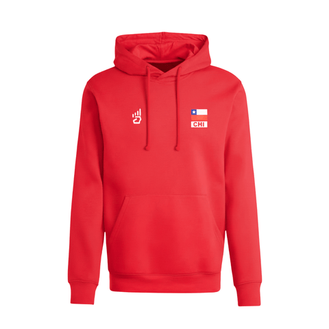 POLERÓN ROJO WOODY FEVOCHI CON GORRO