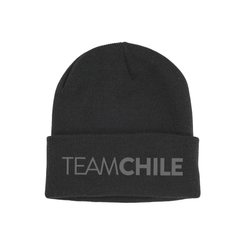 Gorro de Lana Negro Lettering TeamChile - Tienda Oficial
