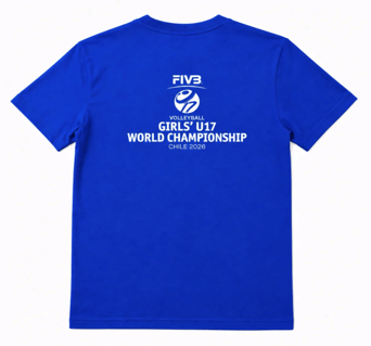 POLERA OFICIAL MUNDIAL AZUL – 2026 FIVB VOLLEYBALL GIRLS’ U17 WORLD CHAMPIONSHIP