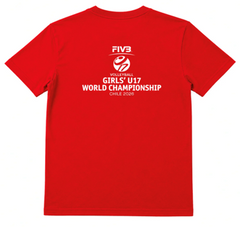 POLERA OFICIAL MUNDIAL ROJA – 2026 FIVB VOLLEYBALL GIRLS’ U17 WORLD CHAMPIONSHIP