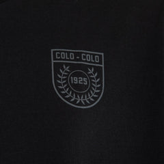 Polera Colo Colo Oficial Negra Logo Gris