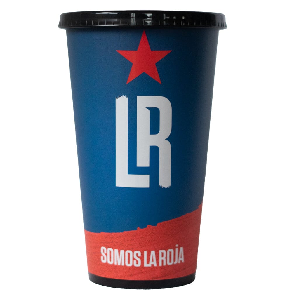 Vasos Plásticos Azul con rojo LR 