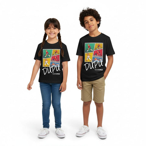 POLERA NEGRA DUPU INFANTIL TEAM CHILE