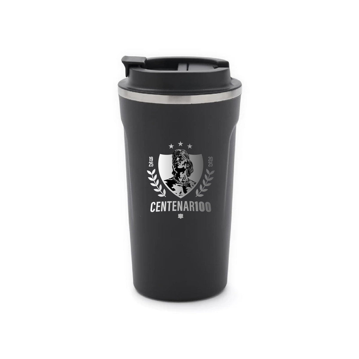 MUG CENTENARIO NEGRO LOGO DORADO