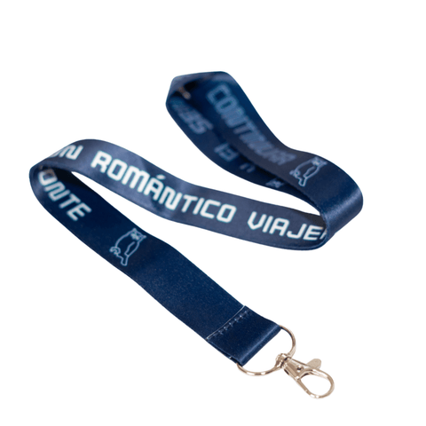 LANYARD SER UN ROMÁNTICO VIAJERO AZUL