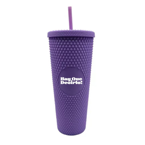 VASOS PLÁSTICOS TUMBLER MORADO HQD